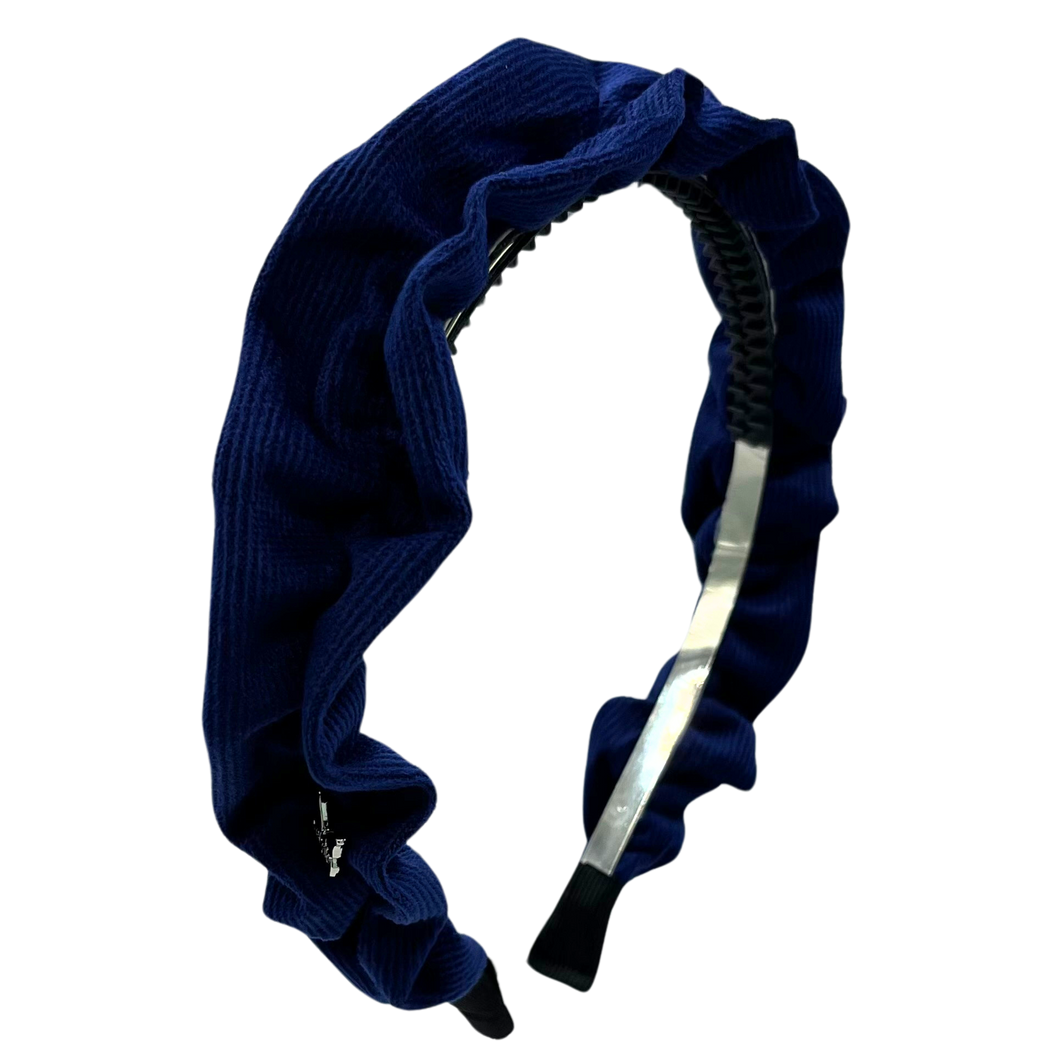 Velvet Headband - Navy